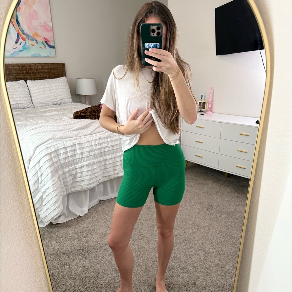Green Daily Drills Biker Shorts Small